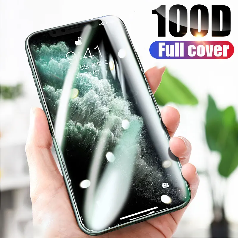 ZNP 100D защита экрана закаленное стекло для iPhone 7 8 6 6s Plus 11 защитное стекло на iPhone X XS 11 Pro Max XR стекло