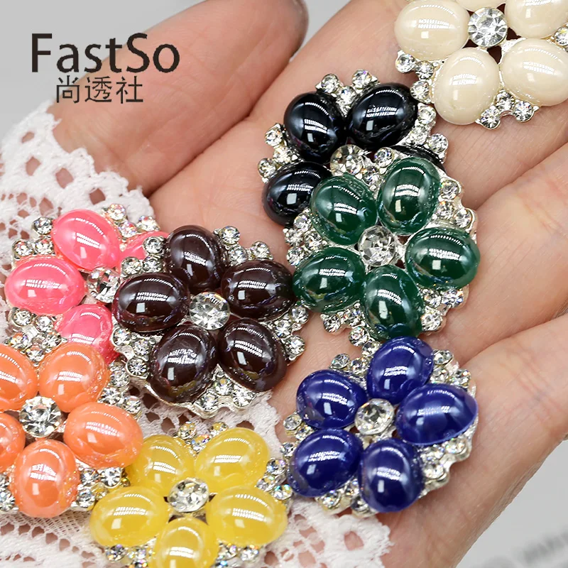 Декоративные пуговицы стразы для одежды кардиганов пальто рукоделия 6 шт. 25