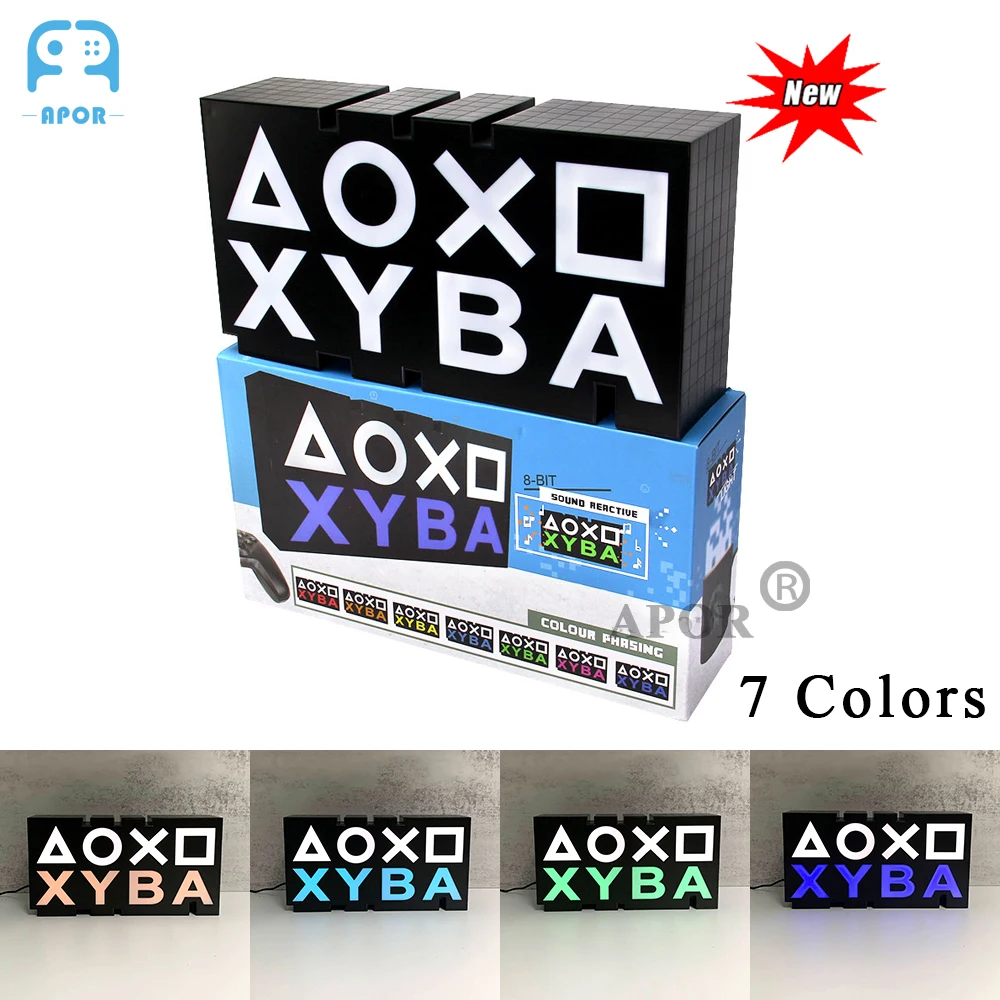 

XYBA For PS4 / PS5 Icon Light Mood flash Lamp Voice Control Decorative Lamp Colorful 8 Bit Light Colour Phasing Sound Reactive
