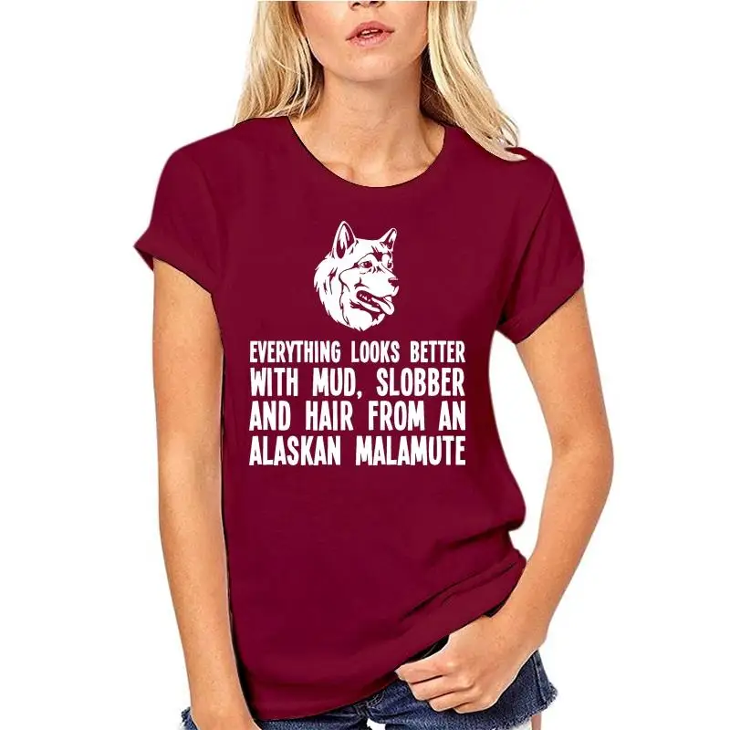 

Alaskan Malamute Funny Dog T-shirt Stylish (s-5xl) Tee Design Style New Short Sleeve T Shirt Funny Tee Shirt 2021 Gents Plus