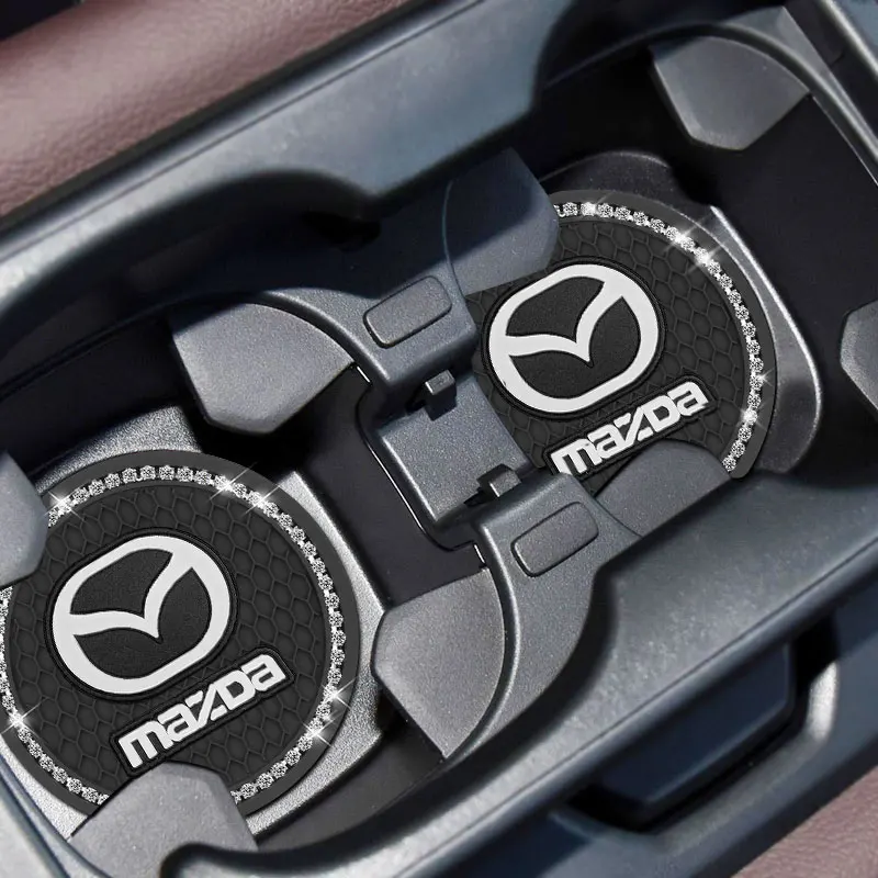 

1/2pcs Anti-skid Coaster Inlaid With Diamonds For Car Interior for Mazda 3 Axela 6 Gh Gj Demio CX-3 CX-4 CX-5 CX-7 CX-9 Interior