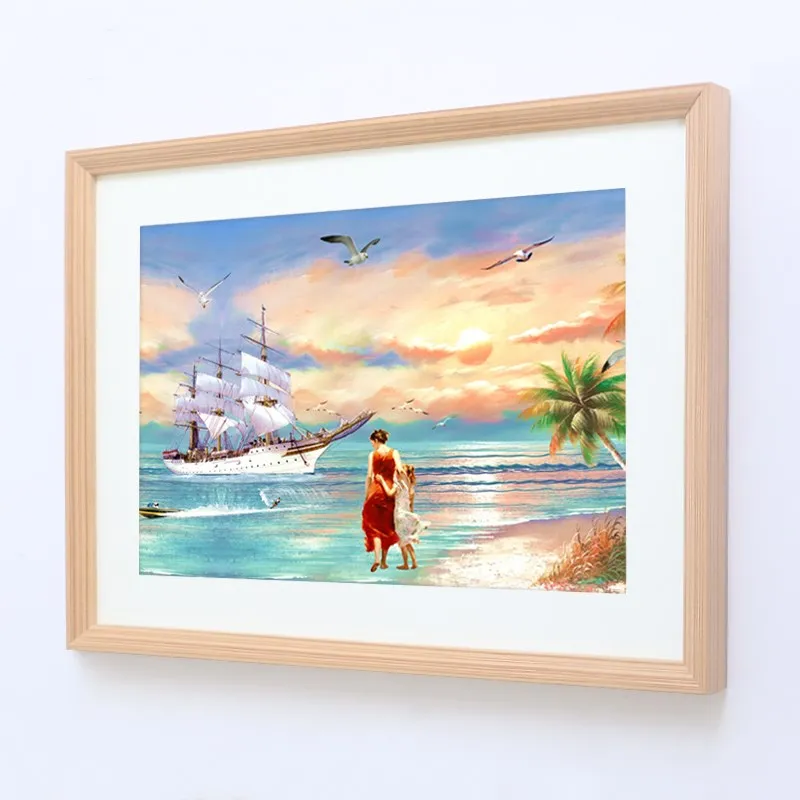 

Exquisite Art Picture Frame Quality Solid Wood Hanging Wall Living Room Photo Frame Painting Mural A4 Photo Frames Wedding Gift