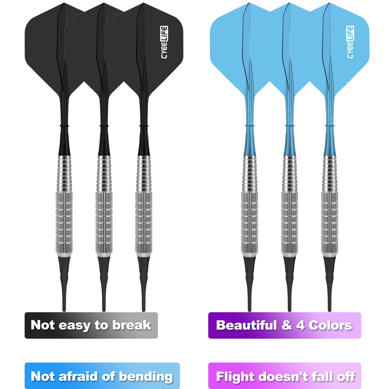 Мягкий наконечник DartBoard CyeeLife с 6 наборами и дополнительными очками 18 дюймов без