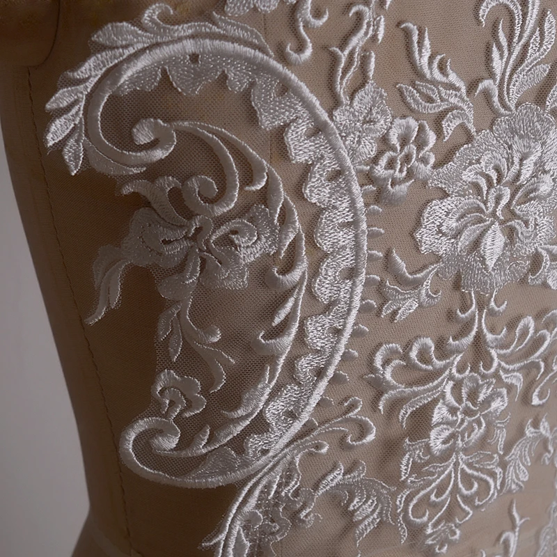 Бесплатная Доставка свадебные вышитые цветочные кружевные аппликации