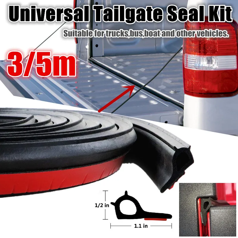 

3/5m Adhesive Universal Adhesive Tailgate Seal Kit For NISSAN NAVARA NP300 RUBBER UTE DUST TAIL GATE