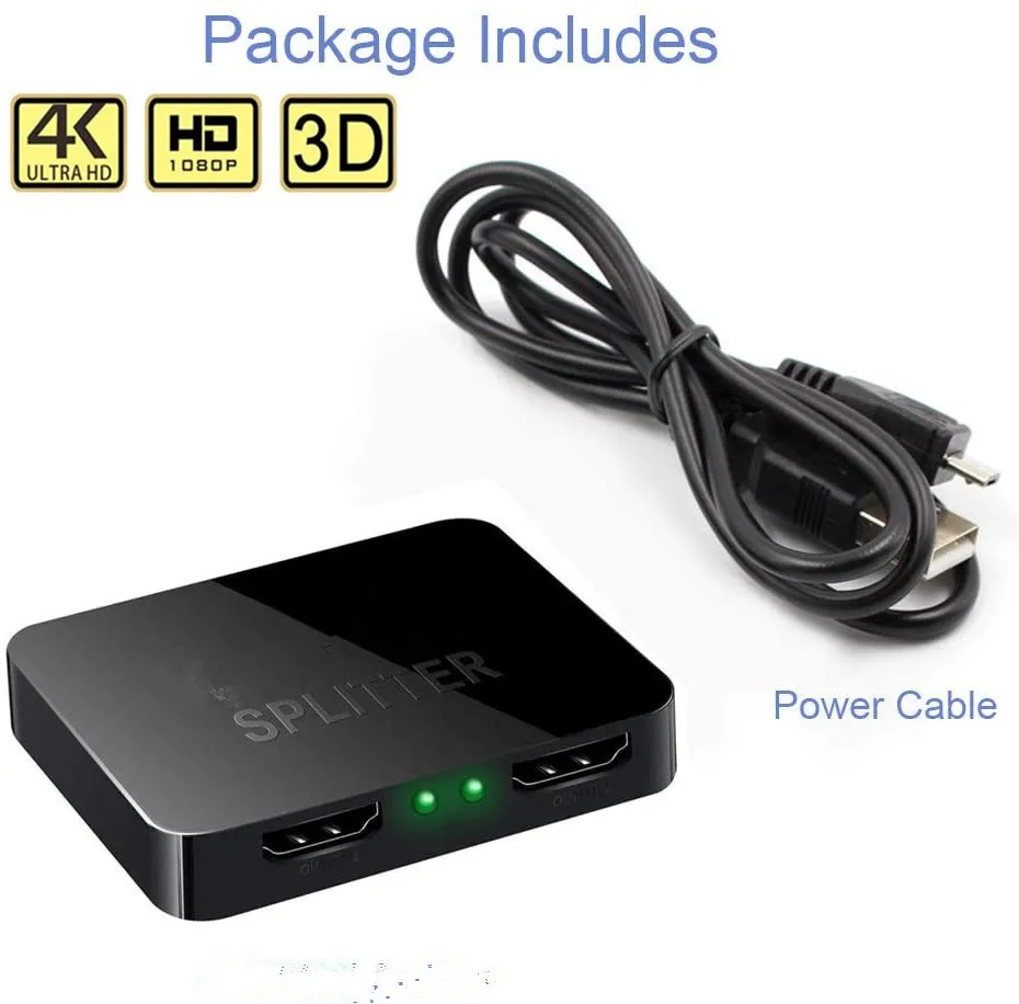 4K HDMI-совместимый сплиттер Full HD 1080p переключатель 1X2 1 в 2 выход усилитель двойной
