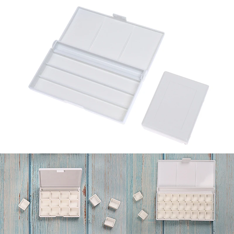 

12/24Grid Watercolor Palette Empty Palette Painting Paint Tray for Acrylic Paint