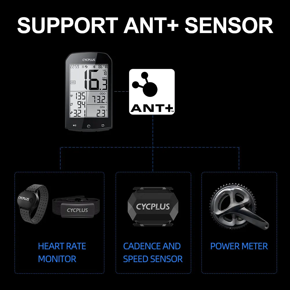Велокомпьютер CYCPLUS M1 велосипедный компьютер с GPS-датчиком скорости BLE 4 0 ANT + | Спорт