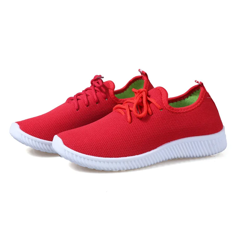 Women Sneakers Outdoor Solid Round Toe Breathable Loafers Soft Leisure Flat Running Shoes Sports Shoes Light Bottom Shoes#1007