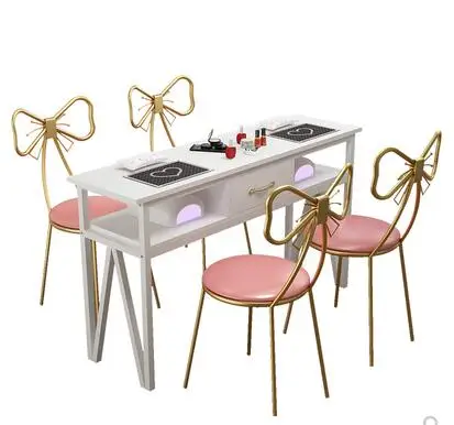 

New manicure table and chair set single simple modern manicure shop table double manicure table