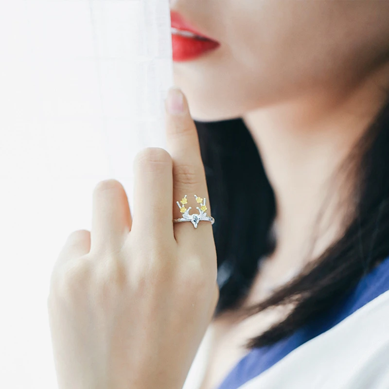 Модные серебряные подвески с оленем ожерелья цепочкой S925 ожерелье животными для