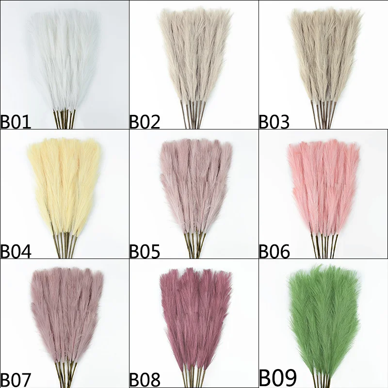

1pc 100cm Natural Artificial Reed Pampas Fake Plant Phragmite For Home Decor Grass Flower Bouquet Reed Wedding Party Decorations