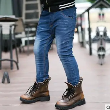 style 12 Г. Зимний светильник, потертые джинсы для мальчиков, плотные теплые детские джинсы Рваные брюки стиля гранж для мальчиков, Детские Модные джинсы - Цвет: style 12