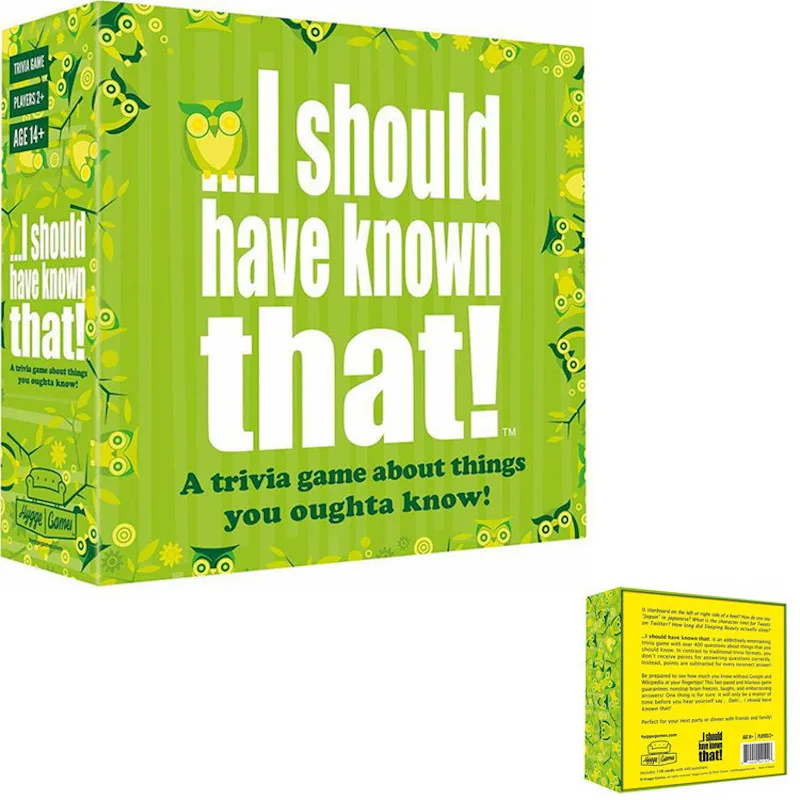 

I Should Have Known That Trivia Game Interesting Party Game Family Party Adult Children Table Board Game Cards Kids Gifts