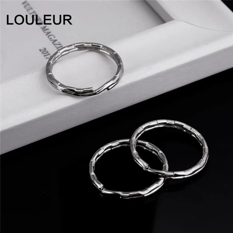 30pcs Wholesale Stainless Steel Hole Key Ring Chain Rhodium Plated Bump Round Split Keychains DIY Jewelry Making 20 25 30mm | Украшения и