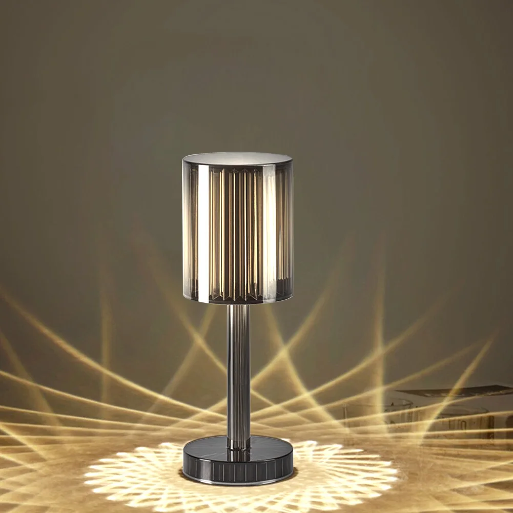 

Acrylic Crystal Table Lamp LED USB Rechargeable Night Light Bar Hotel Restaurant Romantic Atmosphere Bedroom Bedside Lighting