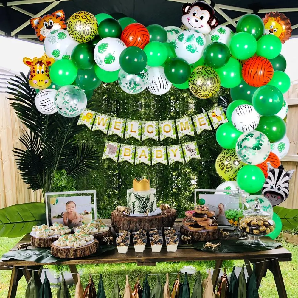 

FENGRISE 74pcs Animal Balloon Garland Kit Jungle Party Supplies Birthday Party Decor Kids Safari Theme Party Baby Shower Decor