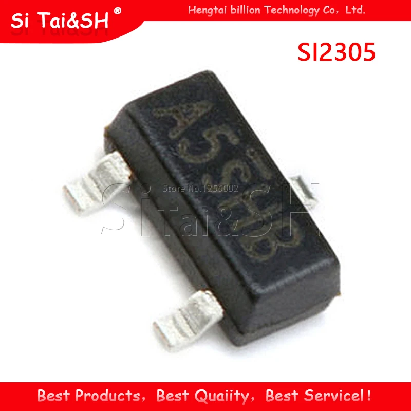 50 шт. SMD транзистор SOT 23 SI2305 A5SHB МОП трубка P канальный полевой транзистор| |