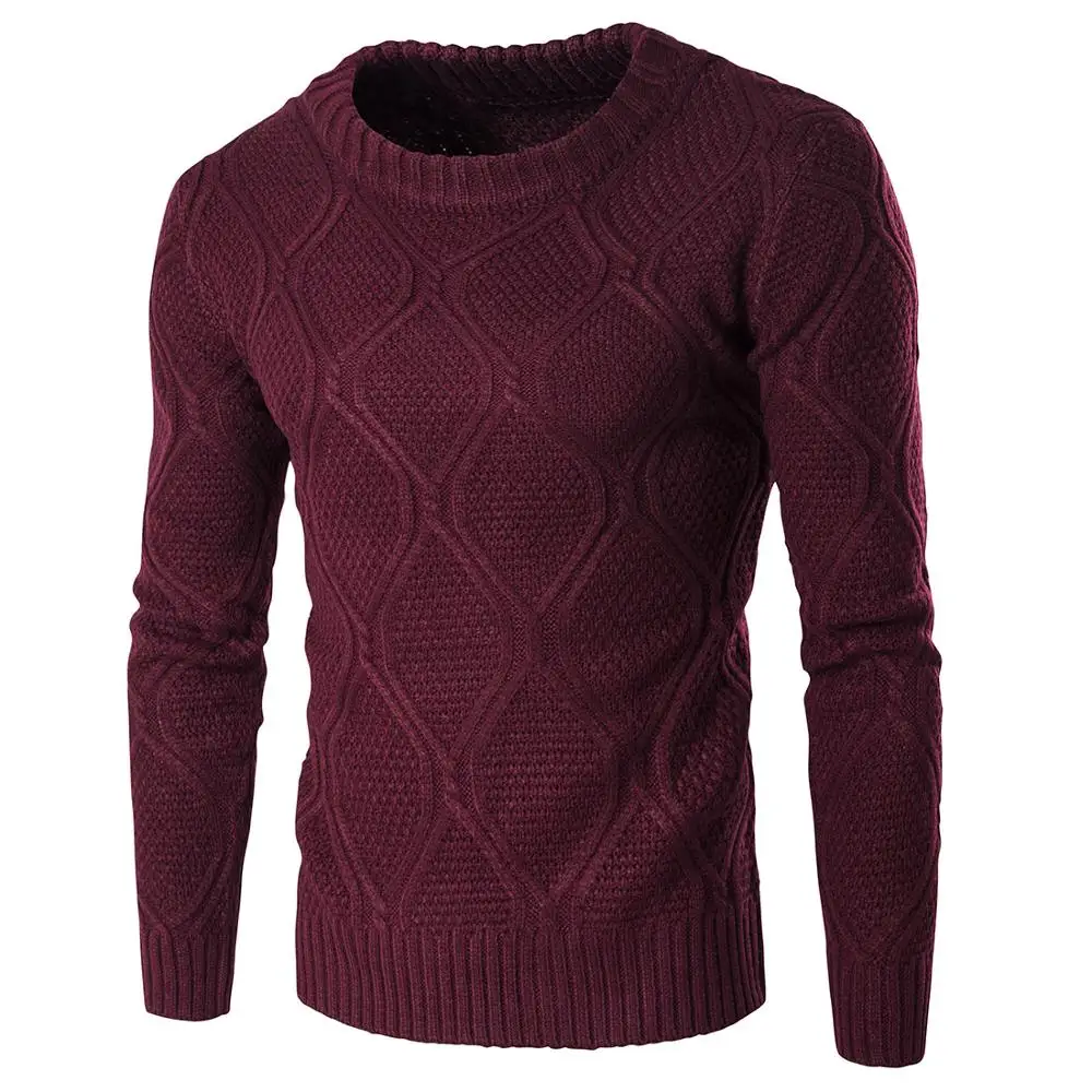

New Autumn Winter Sweater Men'S Solid Color Casual Sweater