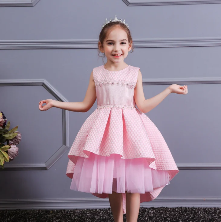 Жаккардовое платье для девочек наряды на свадьбу день рождения праздвечерние