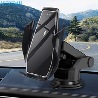 wireless car charger holder qi mount infrared sensor 15w fast charging for samsung s21 s20 iphone 13 12 11 xs automatic clamping