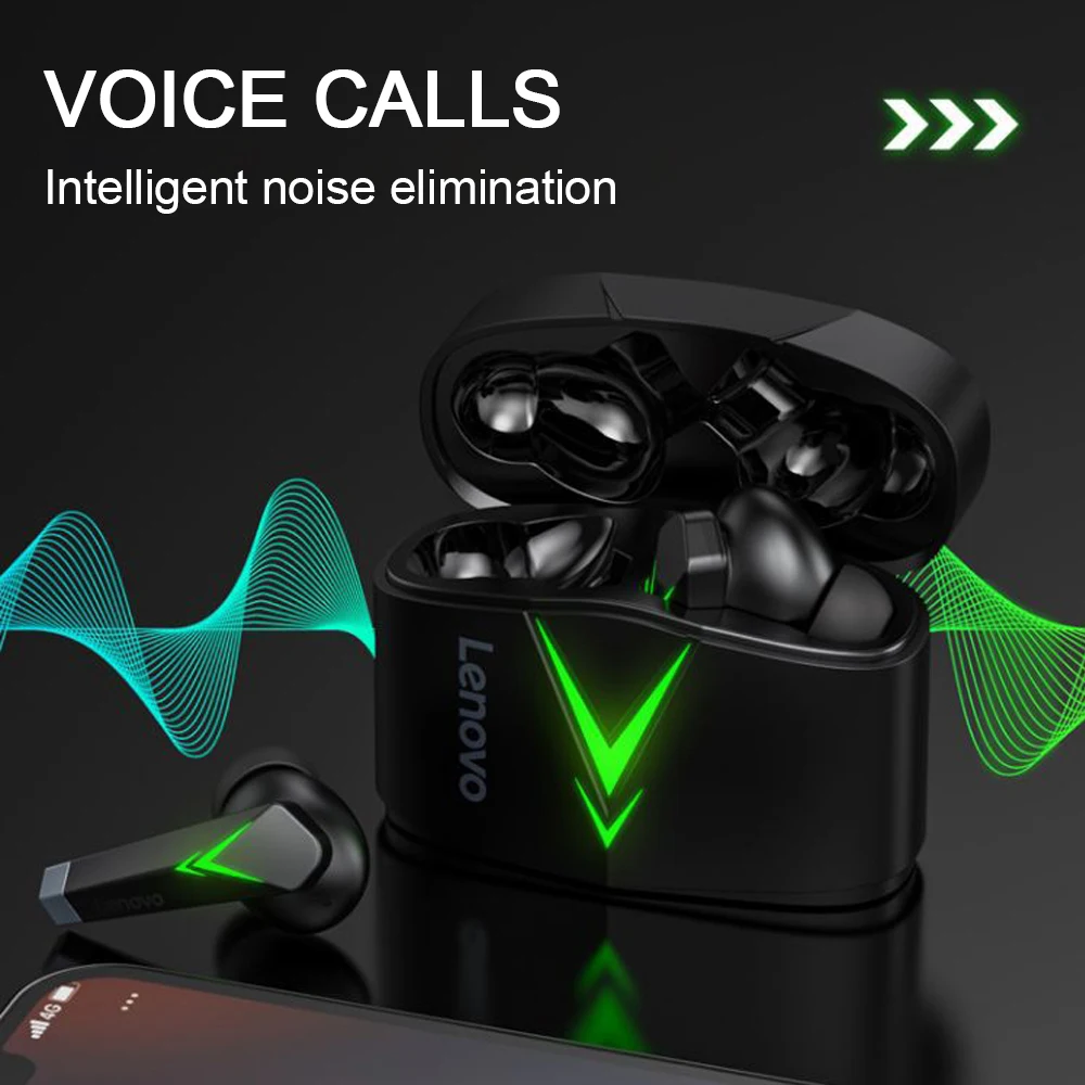 

Original Lenovo LP6 Earphone Video Game Wireless Bluetooth TWS headset No Delay Listening And double Decoding For Android Iphoe