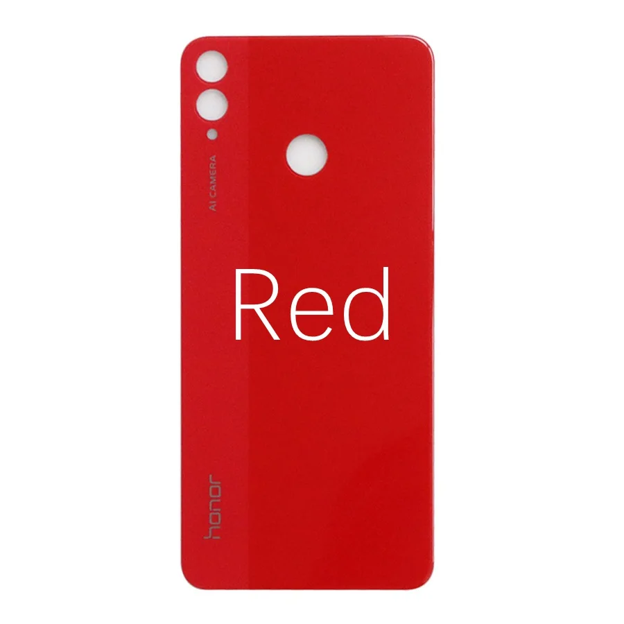Red Для huawei Honor 8X крышка батареи Задняя стеклянная задняя дверь корпус чехол для huawei Honor 8X Задняя крышка батареи Замена оболочки - Цвет: Red