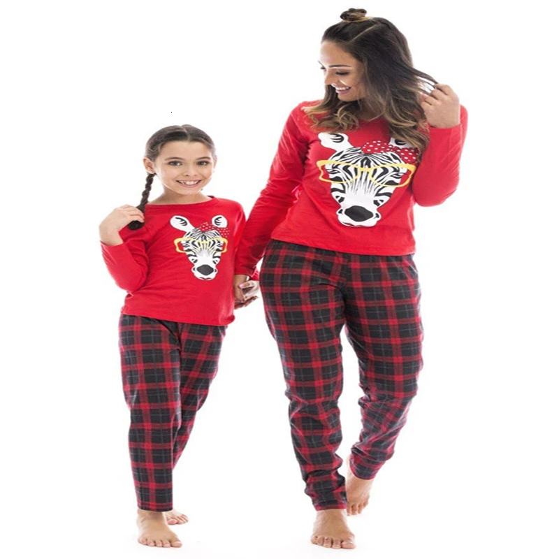 Mommy And Me Clothes Hot Family Matching Outfits Christmas Home Printing Pajamas Baby Boy Girl Mom Winter Clothing Set Wholesale | Мать и