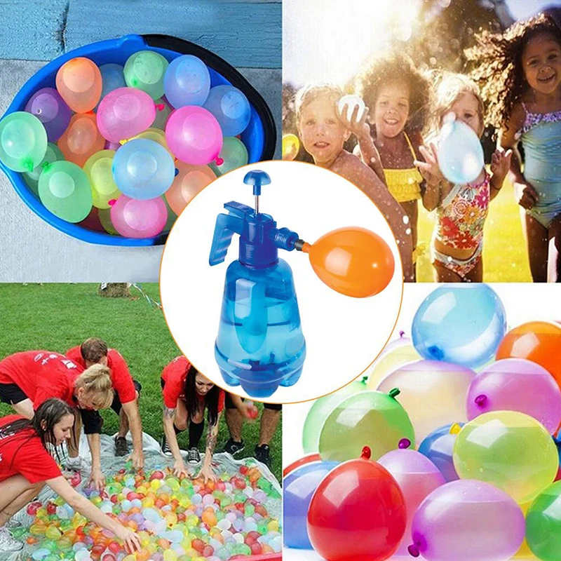 

Children Innovative Water Balloon Portable Filling Station Spray Bottle Manual Water Inflation Ball Toy QW