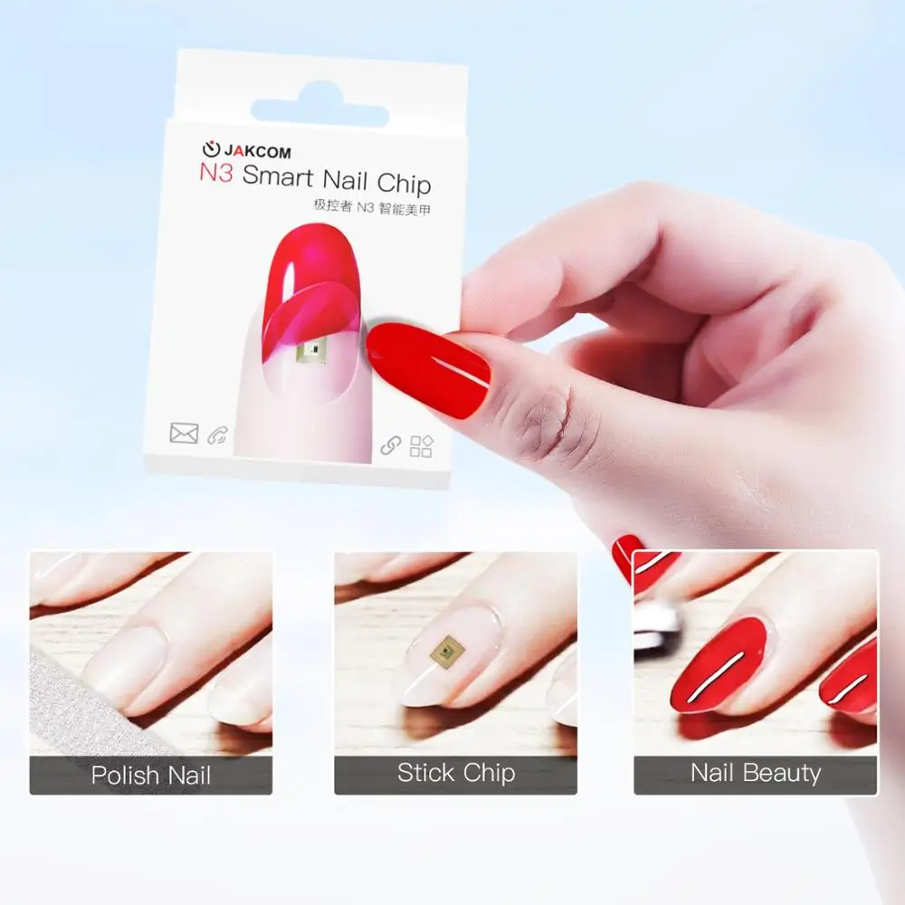 JAKCOM N3 Smart Nail Chip более новый чем usbd 480 nfc smart pay mqtt шлюз для печати этикеток наклейки