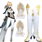 Парики для косплея и игры Genshin Impact Jean Qin, обувь на высоких каблуках, сапоги Genshin Impact Jean для косплея на Хэллоуин