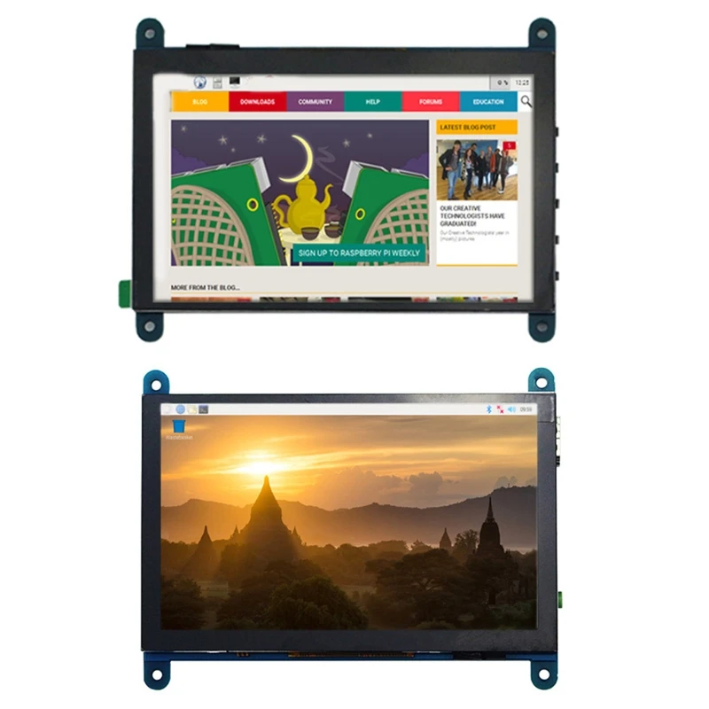 

800×480 Resolution 5 inch LCD Display Touch Screen Capacitive Touch Screen Support Systems for Raspberry Pi