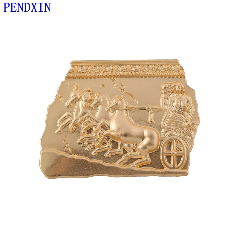 Fashion new ladies cardigan creative art embossed gods travel temperament matte gold coat brooch female | Украшения и аксессуары