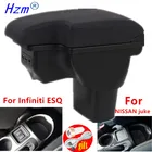 Подлокотник для Infiniti ESQ, подлокотник для NISSAN juke 2010-2019, аксессуары, внутренний ящик для хранения модифицированные детали, светодиод USB