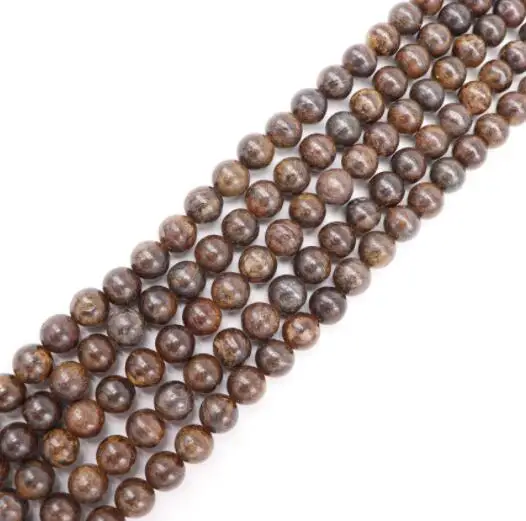 Natural Bronze ash Round Spacers Loose Beads For Jewelry Making DIY Bracelets Necklace Accessories |