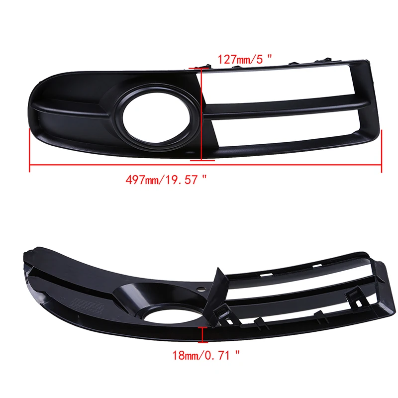 1 пара черных автомобильных передних бамперов POSSBAY Спортивная решетка с
