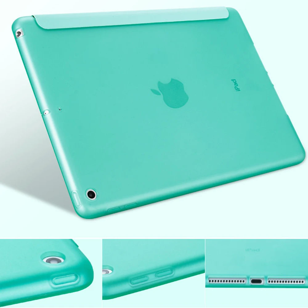Для ipad 9 7 2017 2018 5 - 6 из искусственной кожи силиконовая Мягкая задняя крышка A1822 A1893