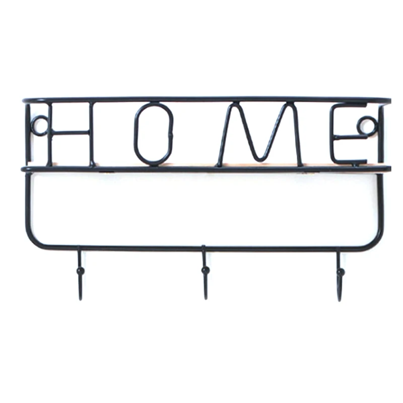

Nordic Minimalist Wrought Iron Wall Shelf Perforated Home Living Room Kitchen Wall Wall-Mounted Storage Organizer