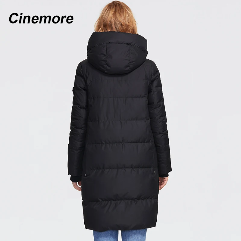 CINEMORE 2020 Зима Новое поступление женские оверсайз пуховик черный цвет верха с