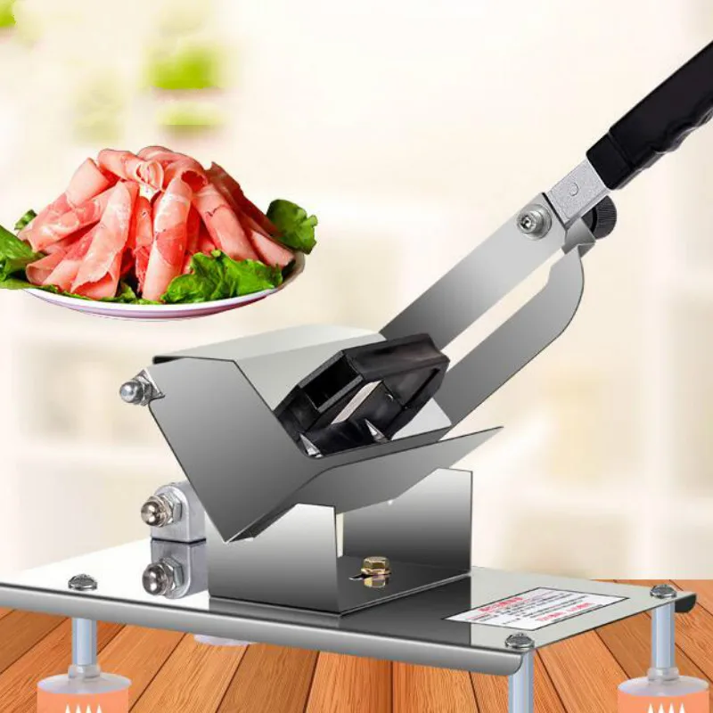 

Meat slicer stainless steel household manual thickness adjustable commercial meat and vegetable slicer WF1015