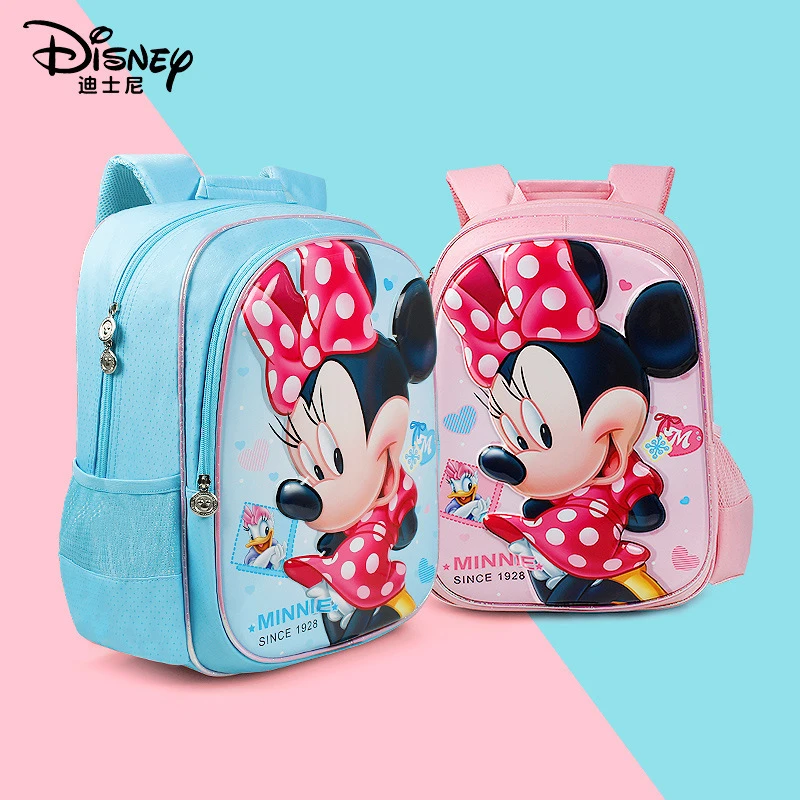 Детский Школьный рюкзак Disney легкий дышащий детский Ранец с принтом Минни милый