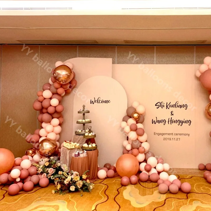 DIY Paste SKIN Rose Gold Party Decoration Balloons Garland Arch Kit Metallic 4D Ballon Baby Shower Decorations Backdrop | Дом и сад