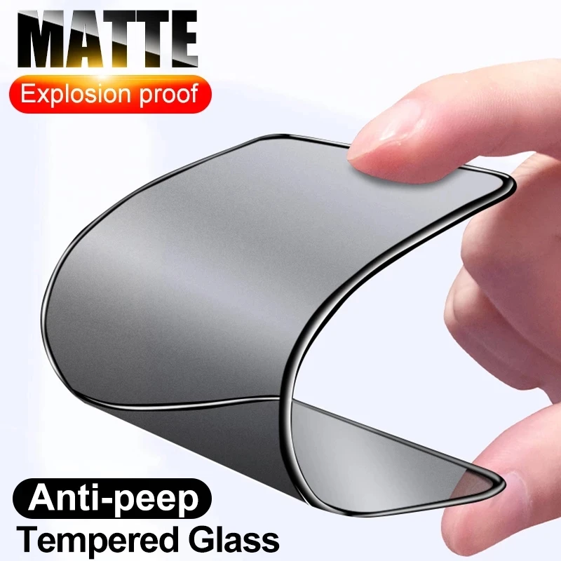 

Ceramic Matte Privacy Glass For iPhone 12 11 13 Pro Max 6 6S 7 8 Plus SE Screen Protector Glass X XS MAX XR Soft Protective Film