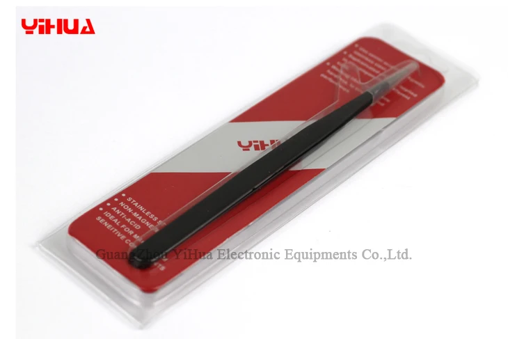 YIHUA T2-11 Stainless Steel Anti-Static Tweezers Long Pointed & Straight | Инструменты