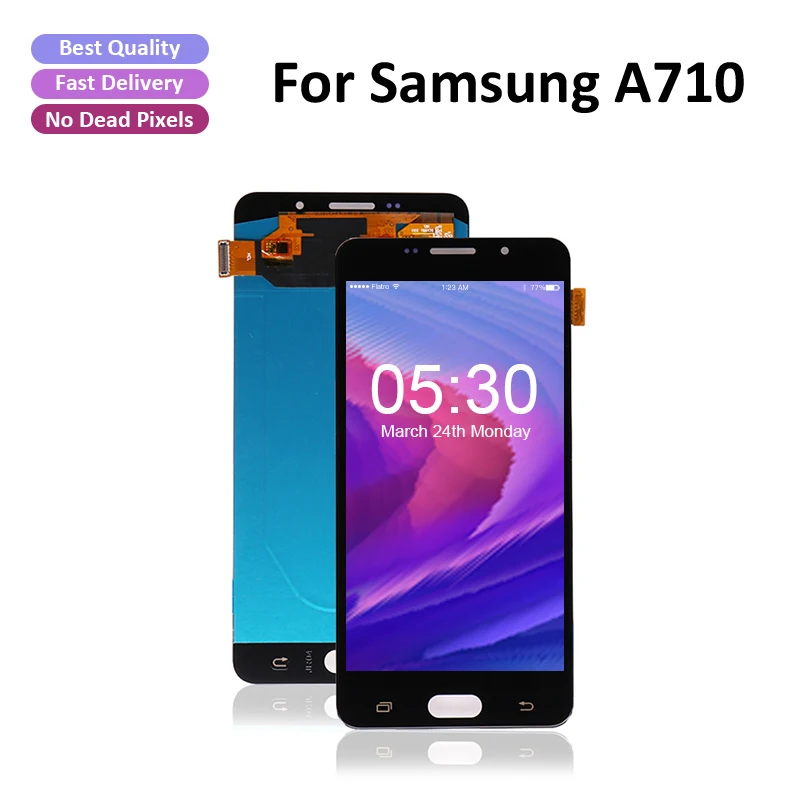 10/лот для Samsung A7 2016 A710 ЖК дисплей сенсорный экран дигитайзер сборка панель