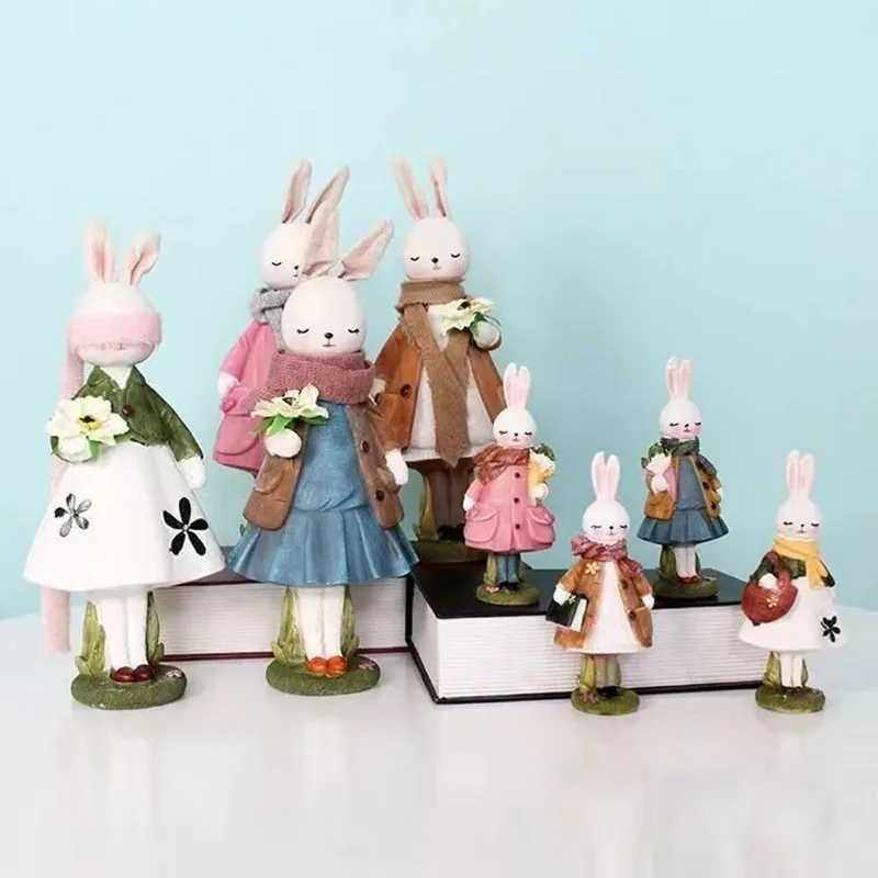 

Creativity Anime Bunny Doll Home Decoration Wedding Room Ornament Resin A Living Room Decor for Arts And Children Gift Crafts