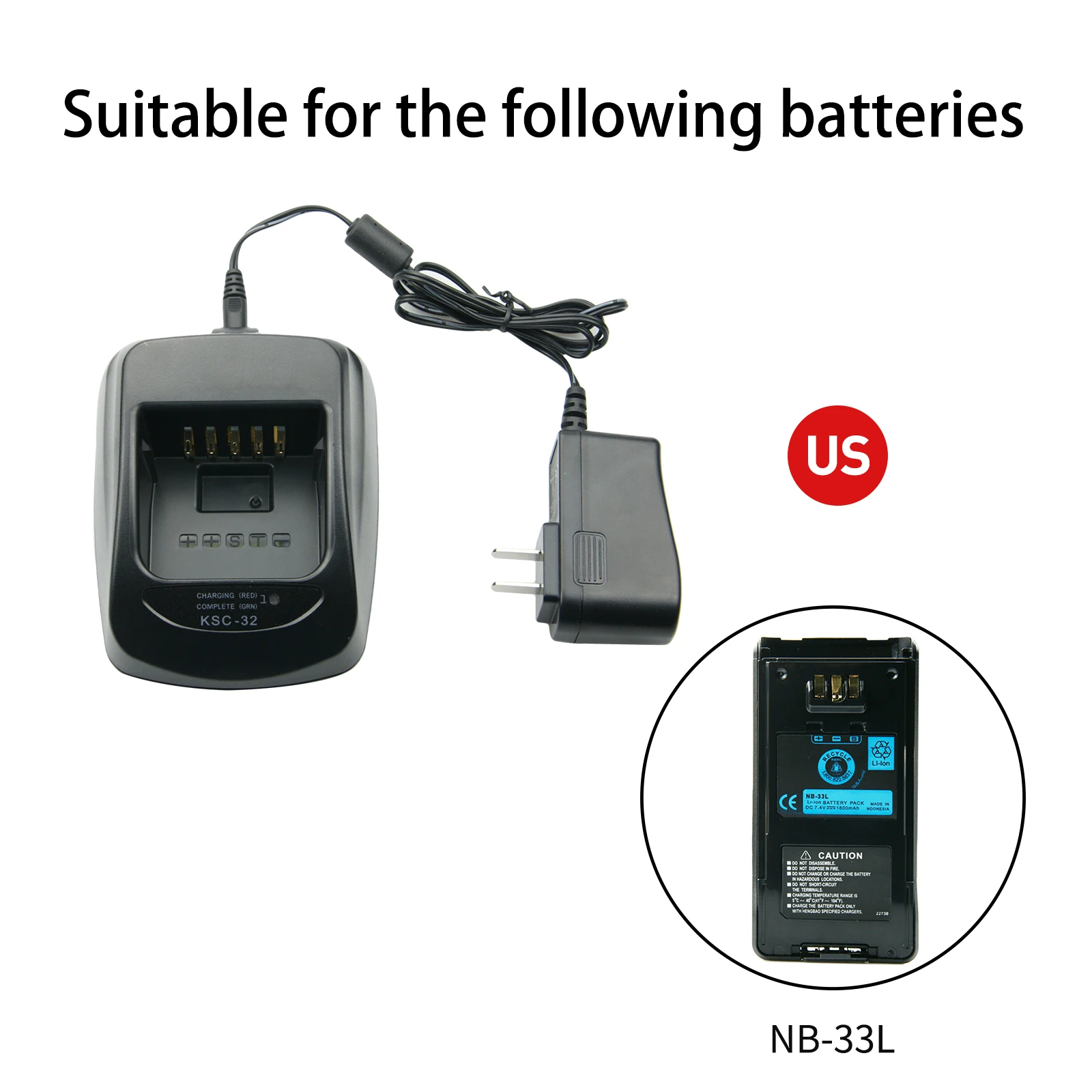 10X Walkie Talkie KSC-32 Charger for Kenwood Radio KNB-32N KNB-33 KNB-33L KNB-33Li Two Way Radio Battery