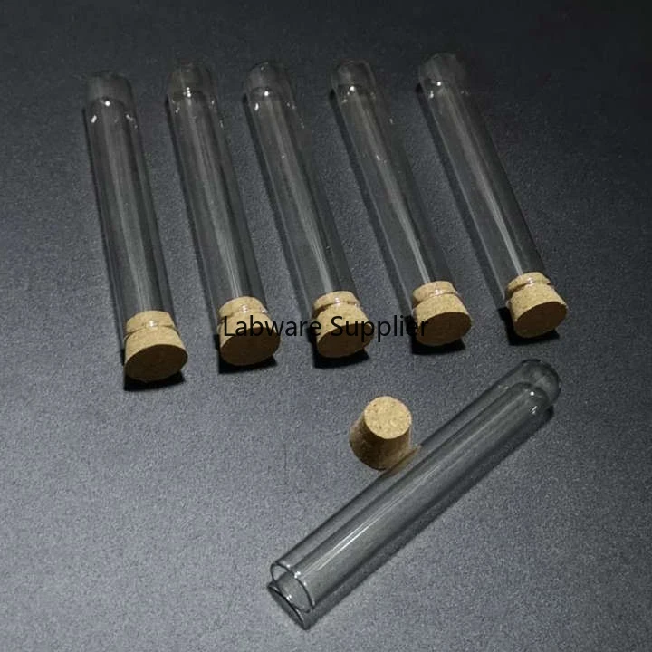 

50pcs/lot 20x180mm Round Bottom Glass 45ml Test Tube with Cork Stopper Cap for Lab Experiments
