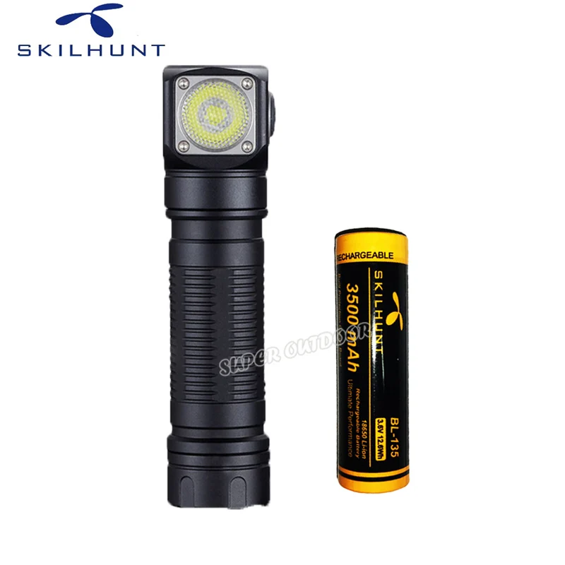 Фонарик Skilhunt H04 H04R H04F RC 1200 лм два настраиваемых интерфейса USB магнитный