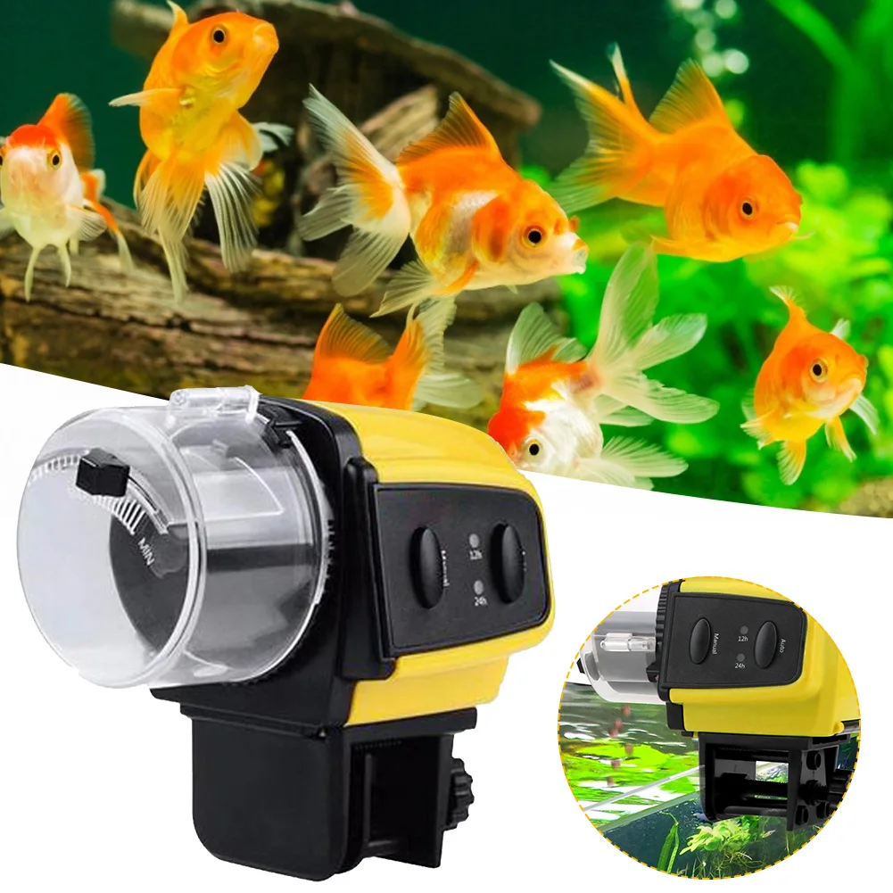 

Automatic Fish Feeder Fishtank Aquarium Auto Fish Feeding Timer Machine Battery Operated Fish Food Dispenser Aquarium Accessory